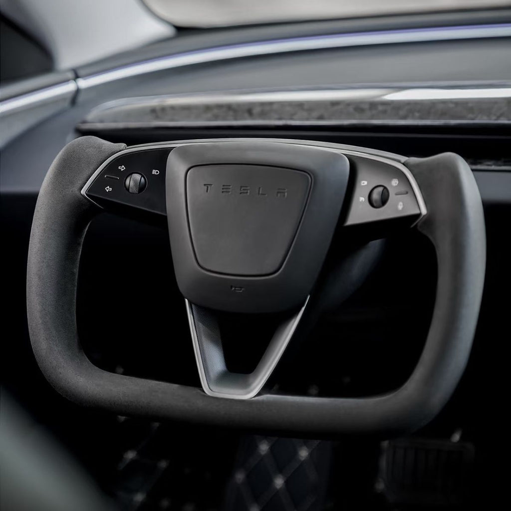 Miroken Alcantara Yoke Steering Wheel for Model 3 Highland & Model Y Juniper
