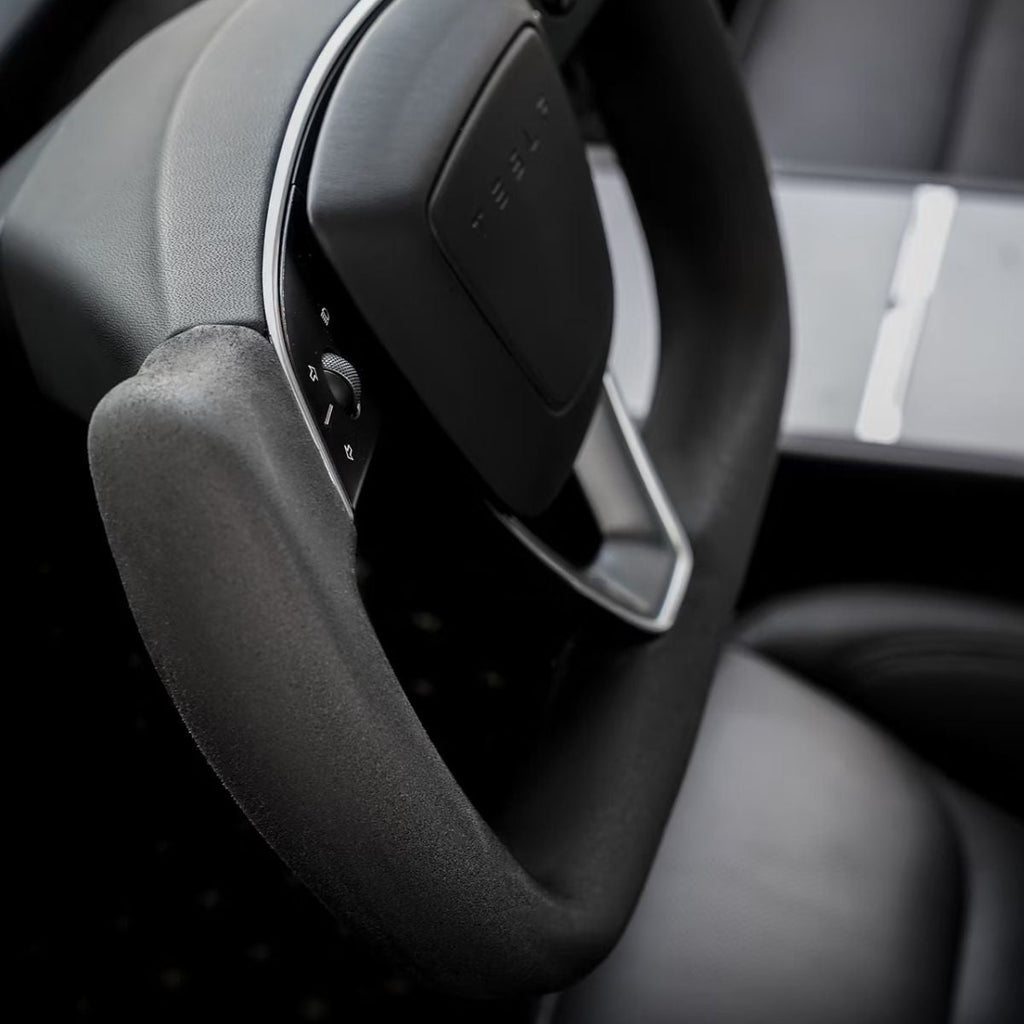 Miroken Alcantara Yoke Steering Wheel for Model 3 Highland & Model Y Juniper