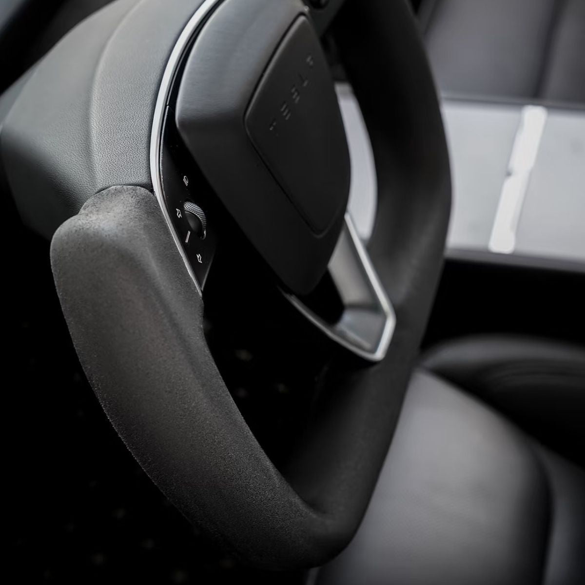 Miroken Alcantara Yoke Steering Wheel for Model 3 Highland & Model Y Juniper