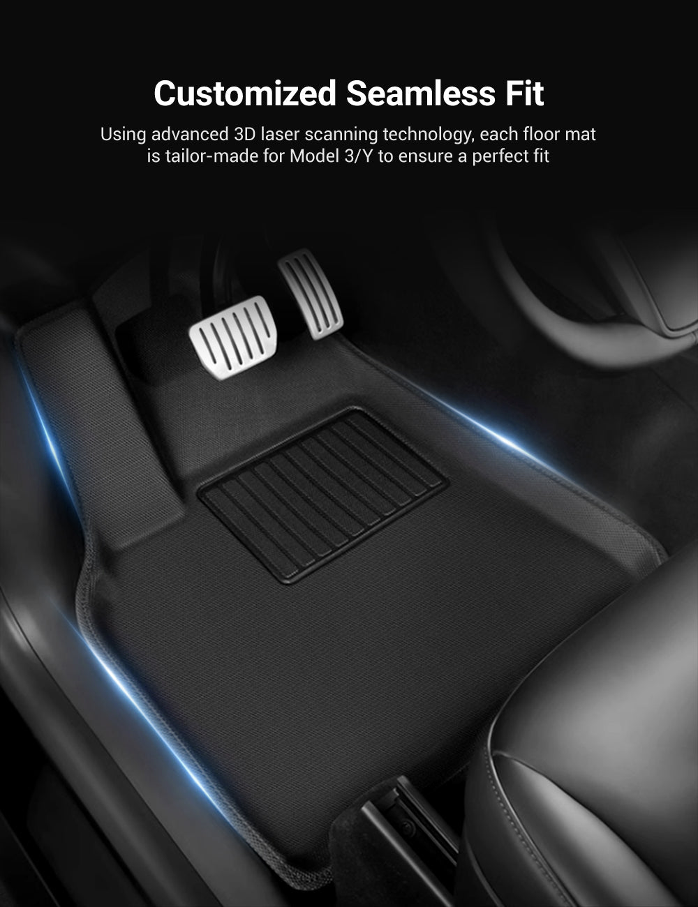 Miroken All Weather 3D Floor Mats for Tesla Model Y & Model 3 Highland