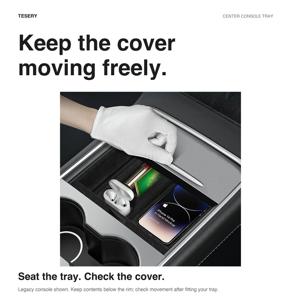 Miroken Center Console Tray for Model 3 & Model Y & Model YL