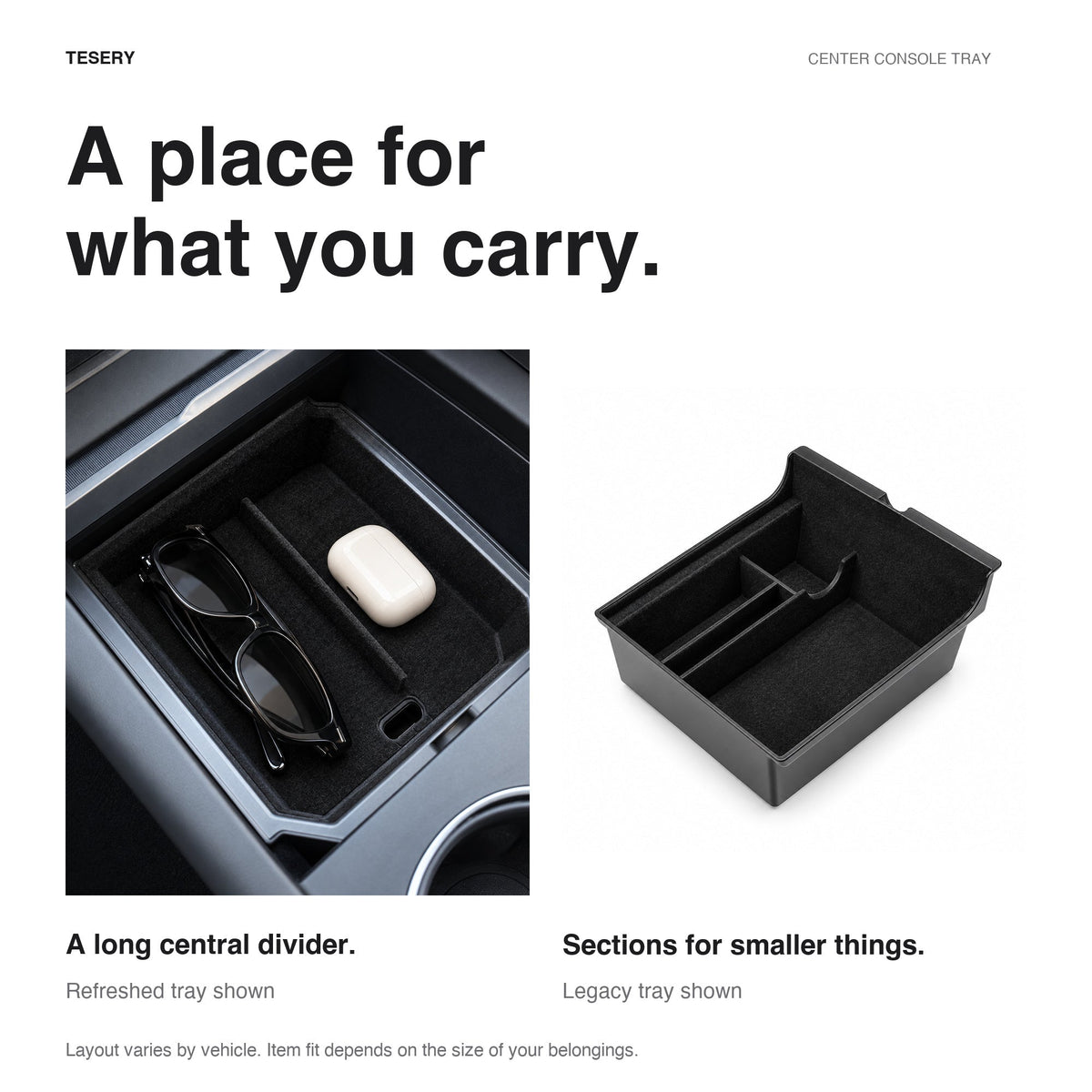 Miroken Center Console Tray for Model 3 & Model Y & Model YL