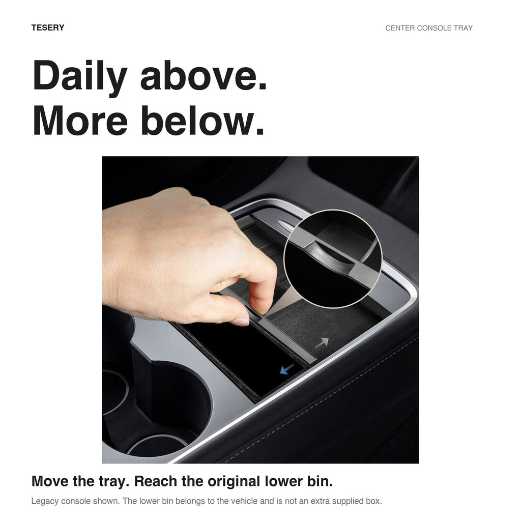 Miroken Center Console Tray for Model 3 & Model Y & Model YL
