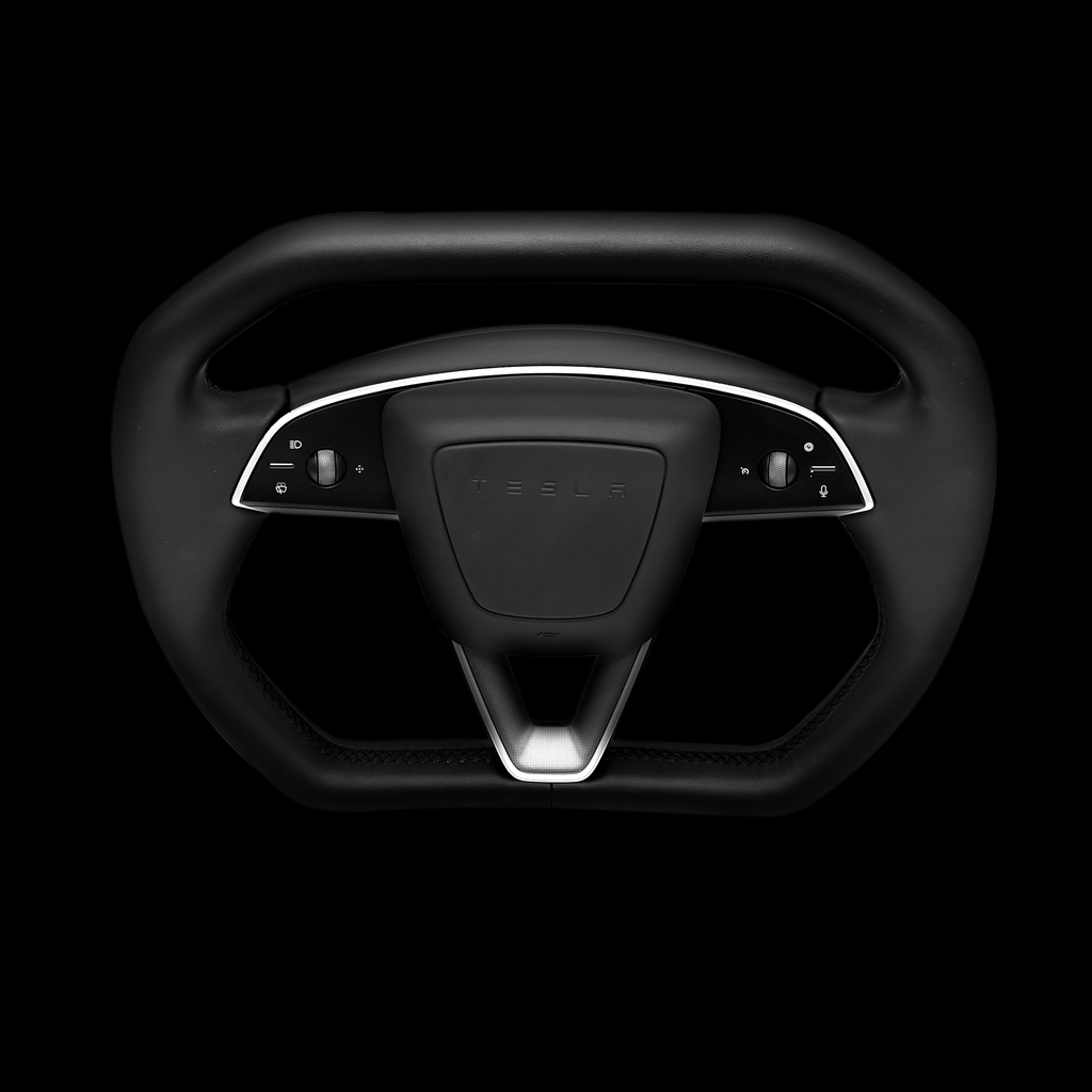 Miroken Cybertruck Style Steering Wheel for Model Y Juniper & Model 3 Highland