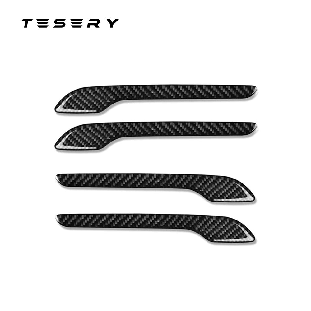 Miroken Door Handle Protect Cover for Tesla Model 3 / Y - Carbon Fiber Exterior Mods
