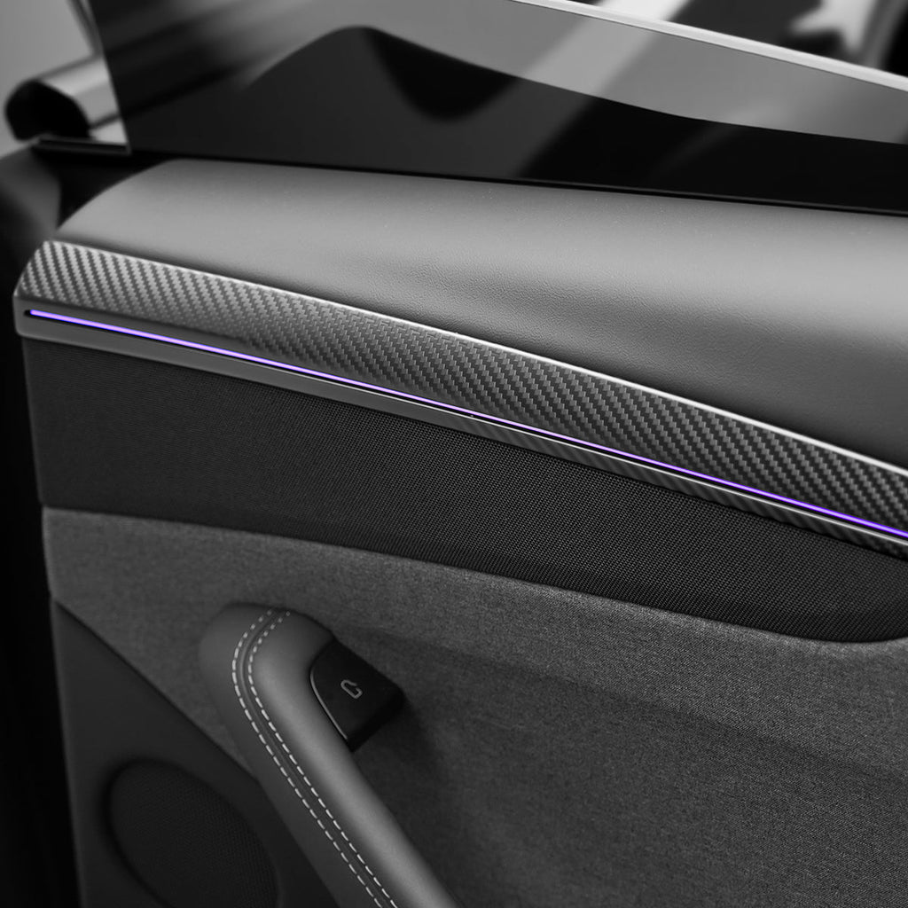 Miroken Dry Carbon Fiber Door Trim Cover for Tesla Model Y Juniper