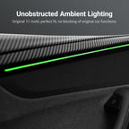 Miroken Dry Carbon Fiber Full Upper Oversized Extended Door Panel Overlays for Model Y Juniper