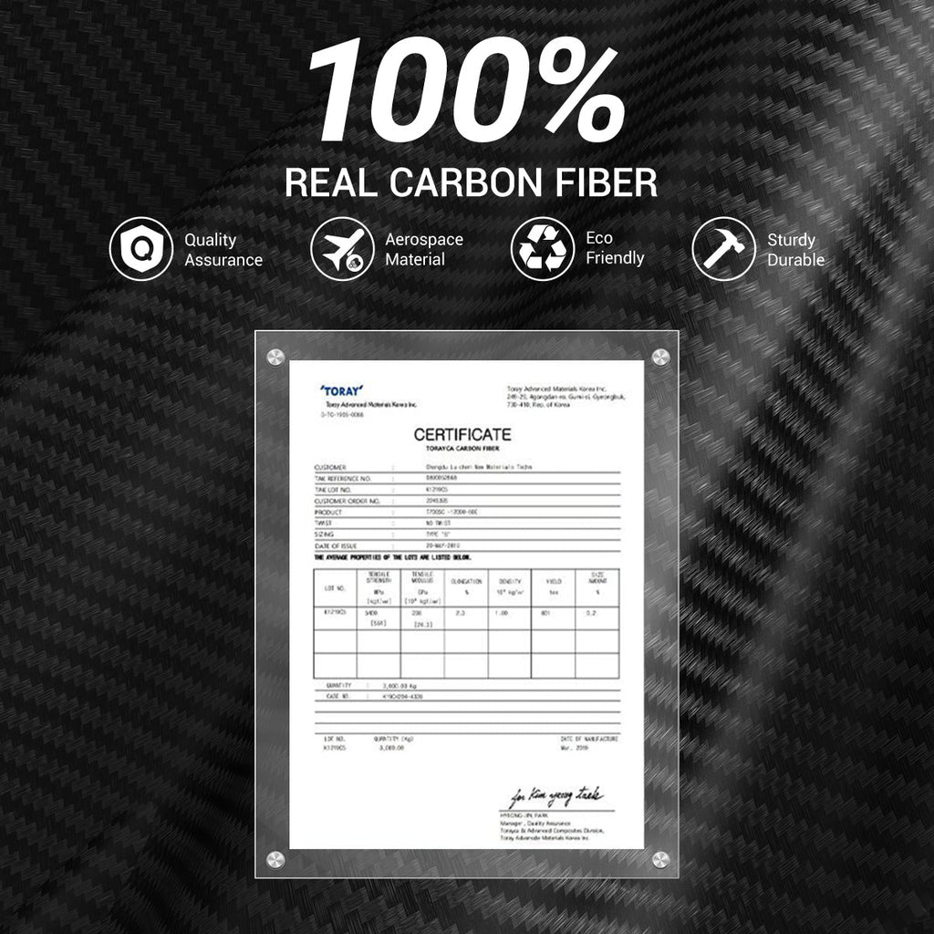 Miroken Dry Carbon Fiber Full Upper Oversized Extended Door Panel Overlays for Model Y Juniper