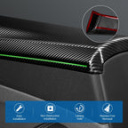Miroken Dry Carbon Fiber Full Upper Oversized Extended Door Panel Overlays for Model Y Juniper