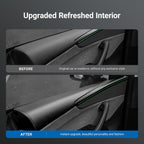 Miroken Dry Carbon Fiber Full Upper Oversized Extended Door Panel Overlays for Model Y Juniper