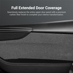 Miroken Dry Carbon Fiber Full Upper Oversized Extended Door Panel Overlays for Model Y Juniper