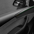 Miroken Dry Carbon Fiber Full Upper Oversized Extended Door Panel Overlays for Model Y Juniper