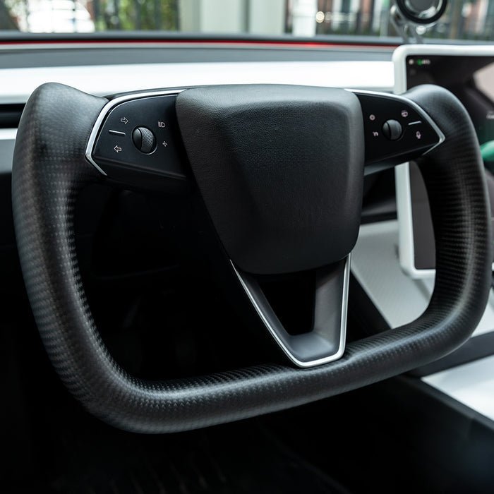 Miroken Full Carbon Fiber Yoke Steering Wheel for Model 3 Highland & Model Y Juniper