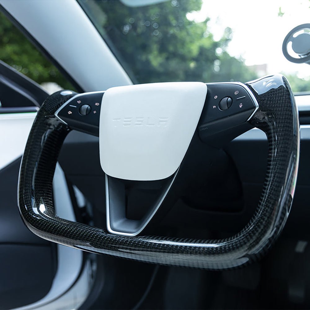 Miroken Full Carbon Fiber Yoke Steering Wheel for Model 3 Highland & Model Y Juniper