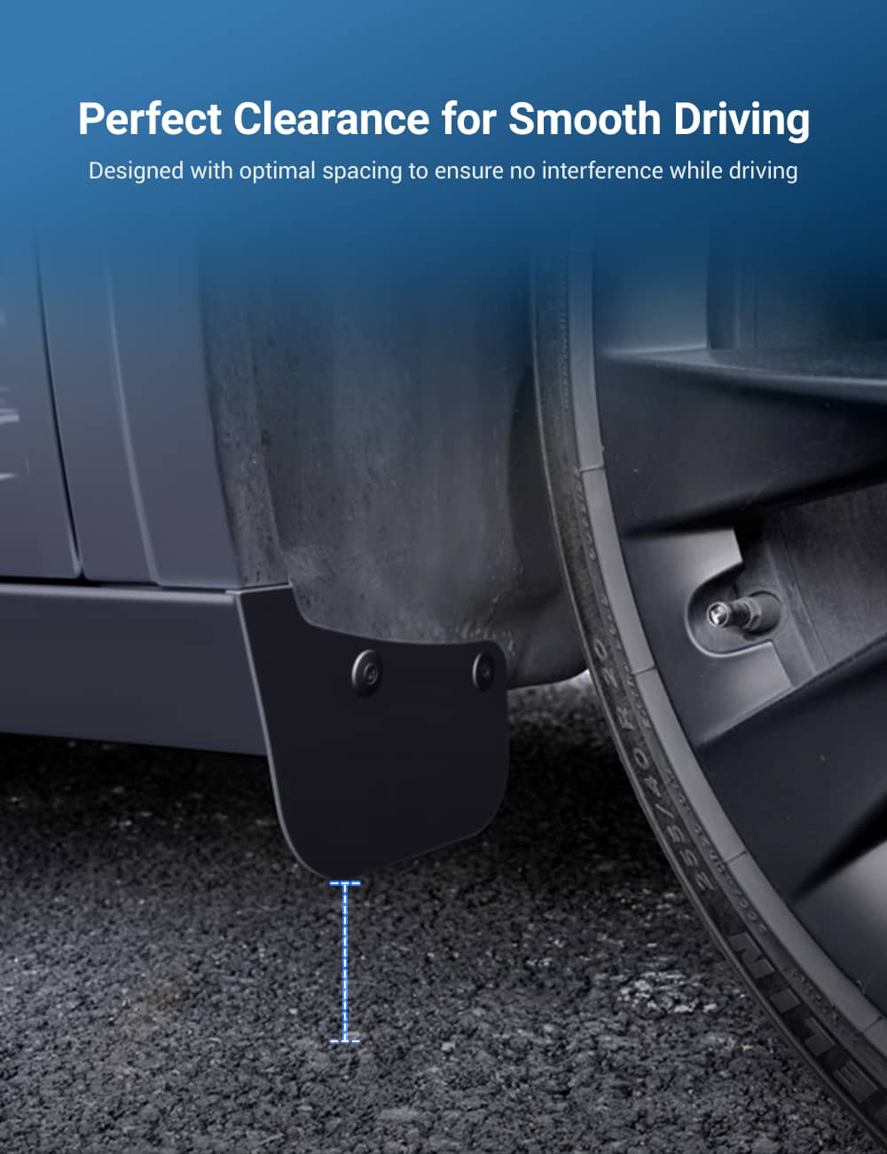 Miroken Hidden Mud Flaps Splash Guards for Model 3 Highland / Model Y Juniper