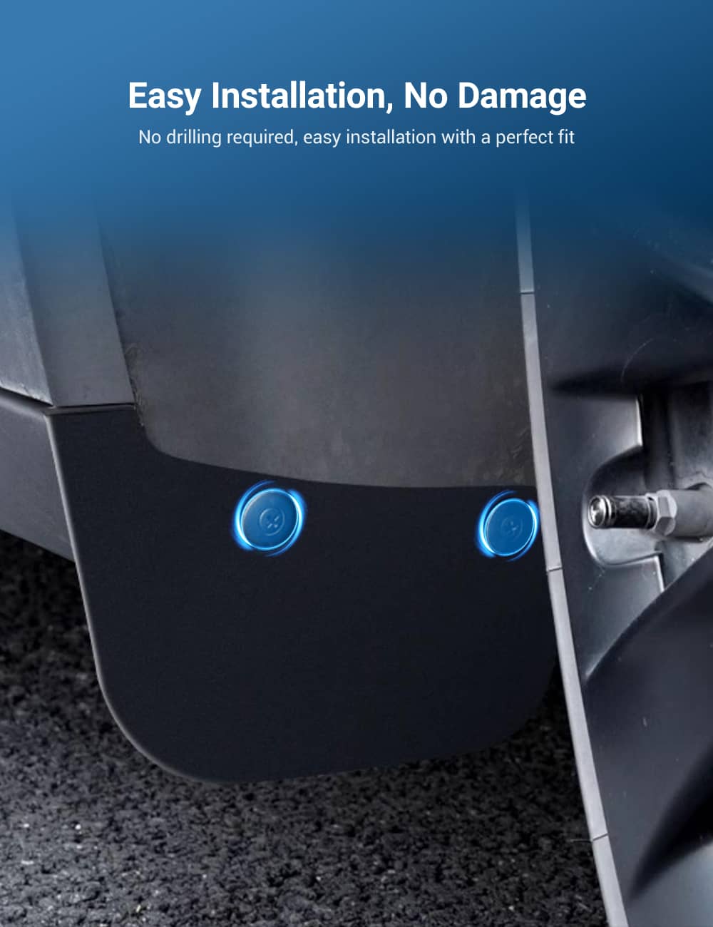 Miroken Hidden Mud Flaps Splash Guards for Model 3 Highland / Model Y Juniper