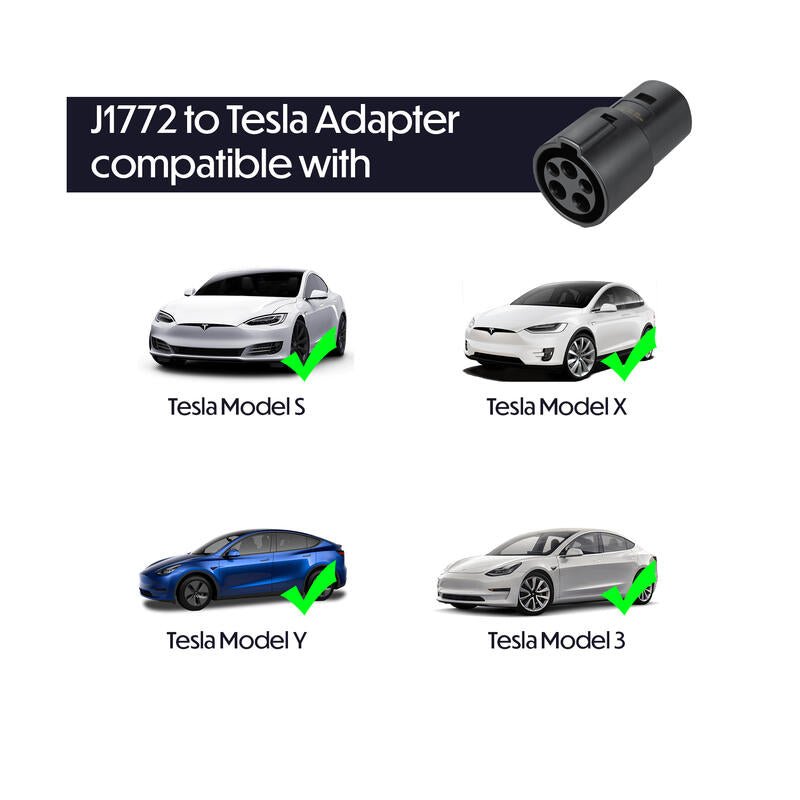 Miroken J1772 to Tesla Charger Adapter | 250V | 60A