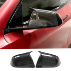 Miroken Mirror Caps for Model Y / 3 ( Sporty Style ) - Dry Carbon Fiber Exterior Mods