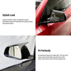 Miroken Mirror Caps for Model Y / 3 ( Sporty Style ) - Dry Carbon Fiber Exterior Mods