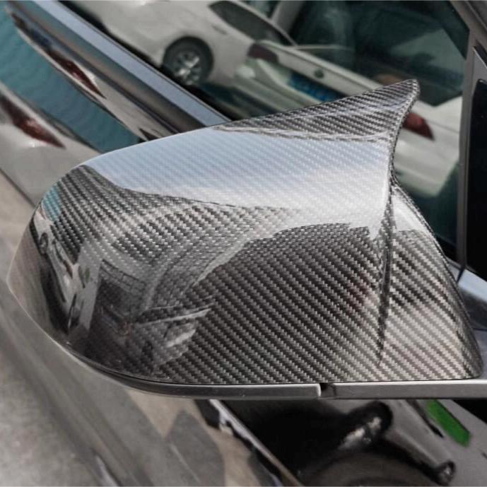 Miroken Mirror Caps for Model Y / 3 ( Sporty Style ) - Dry Carbon Fiber Exterior Mods