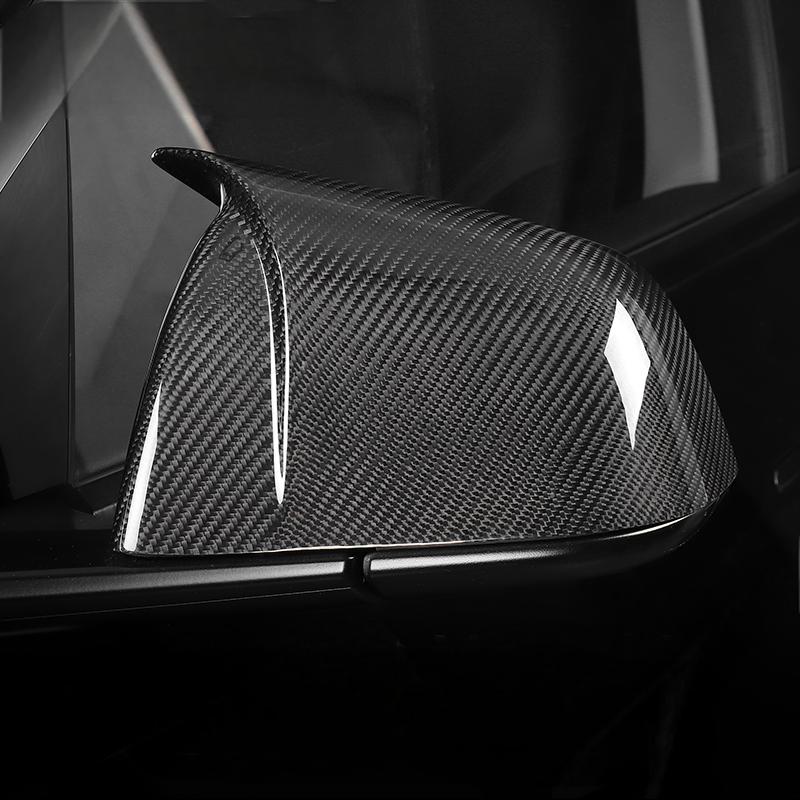 Miroken Mirror Caps for Model Y / 3 ( Sporty Style ) - Dry Carbon Fiber Exterior Mods