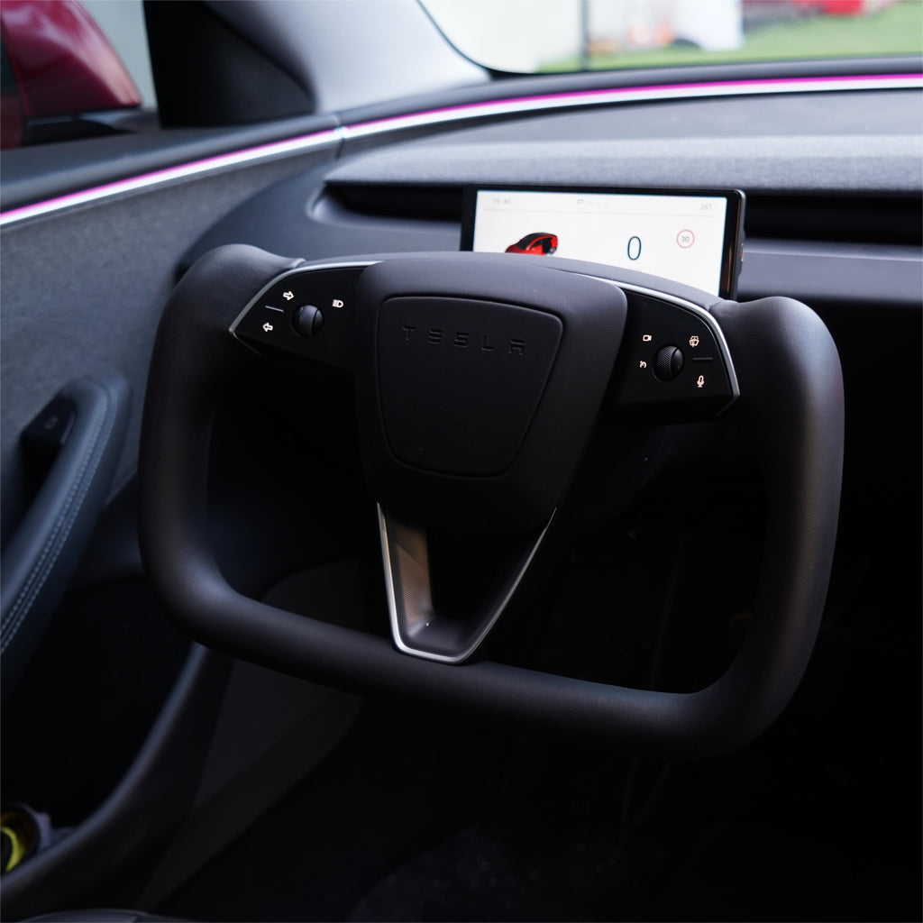 Miroken Model 3 Highland / Model Y Juniper Yoke Plaid Steering Wheel
