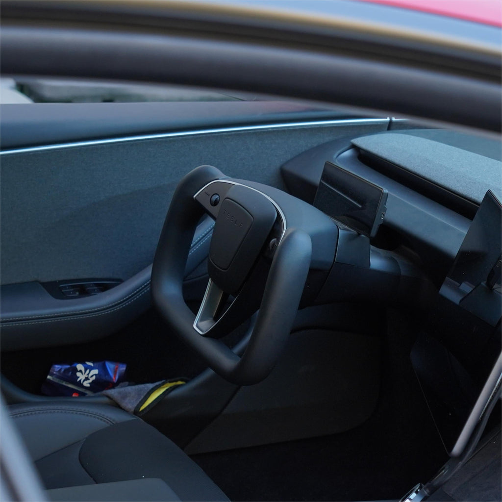 Miroken Model 3 Highland / Model Y Juniper Yoke Plaid Steering Wheel