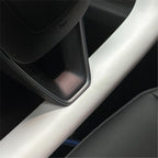 Miroken Model 3 Highland & Model Y Juniper Yoke Plaid Steering Wheel 【White Leather】