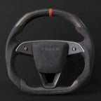 Miroken Alcantara Carbon Fiber Steering Wheel for Model 3 Highland / Model Y Juniper