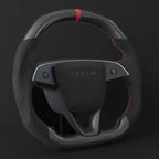 Miroken Alcantara Carbon Fiber Steering Wheel for Model 3 Highland / Model Y Juniper