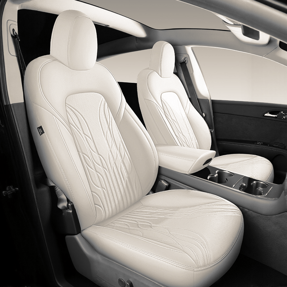 Miroken Nappa Leather Seat Covers for Model 3 Highland & Model Y Juniper