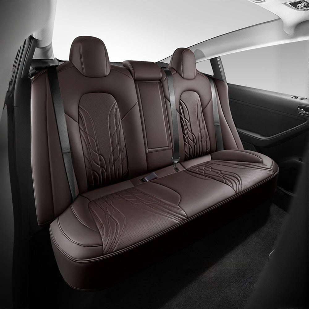 Miroken Nappa Leather Seat Covers for Model 3 Highland & Model Y Juniper