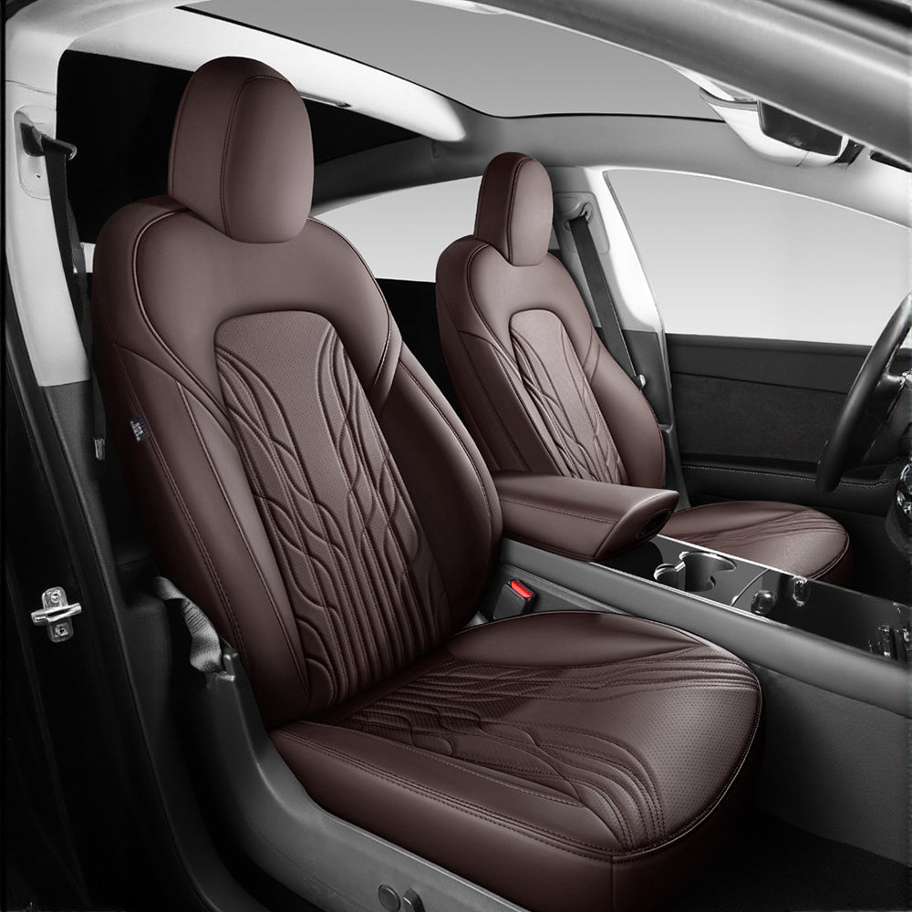 Miroken Nappa Leather Seat Covers for Model 3 Highland & Model Y Juniper