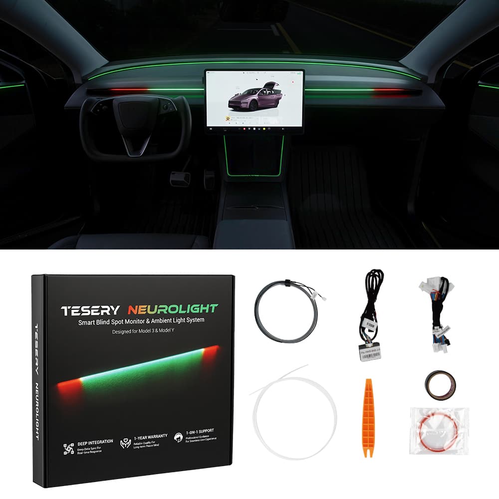 Miroken NeuroLight丨Model 3/Y Dashboard RGB Lights with Integrated BSD System