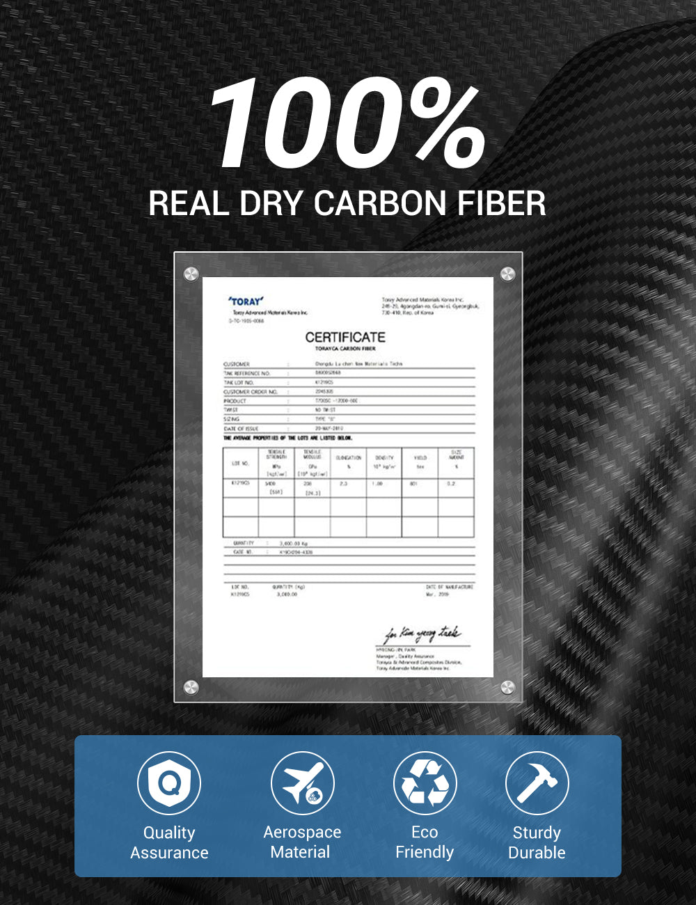 Miroken Real Dry Carbon Fiber Dashboard Cover Overlay for Model 3 Highland / Model Y Juniper