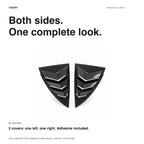 Miroken Rear Side Window Louvers Cover for Model Y | 3 Finishes | 2-Pack