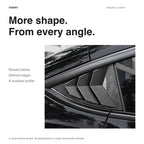 Miroken Rear Side Window Louvers Cover for Model Y | 3 Finishes | 2-Pack