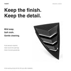Miroken Rear Side Window Louvers Cover for Model Y | 3 Finishes | 2-Pack