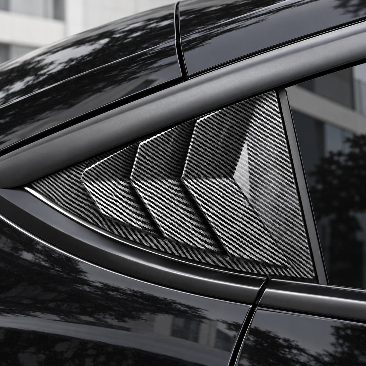 Miroken Rear Side Window Louvers Cover for Model Y | 3 Finishes | 2-Pack