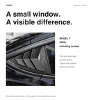 Miroken Rear Side Window Louvers Cover for Model Y | 3 Finishes | 2-Pack