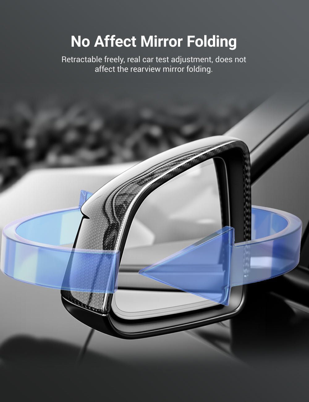 Miroken Side Mirror Cover for Model Y Juniper (OEM Style) - Dry Carbon Fiber Exterior Mods