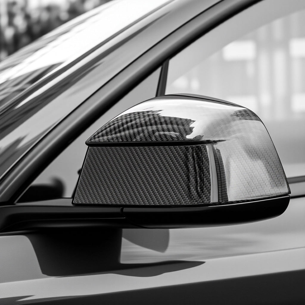 Miroken Side Mirror Cover for Model Y Juniper (OEM Style) - Dry Carbon Fiber Exterior Mods