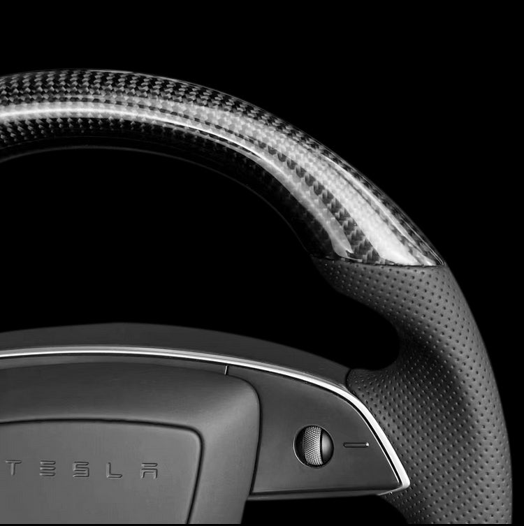 Miroken Sport Carbon Fiber Steering Wheel Replacement for Model 3 Highland & Model Y Juniper