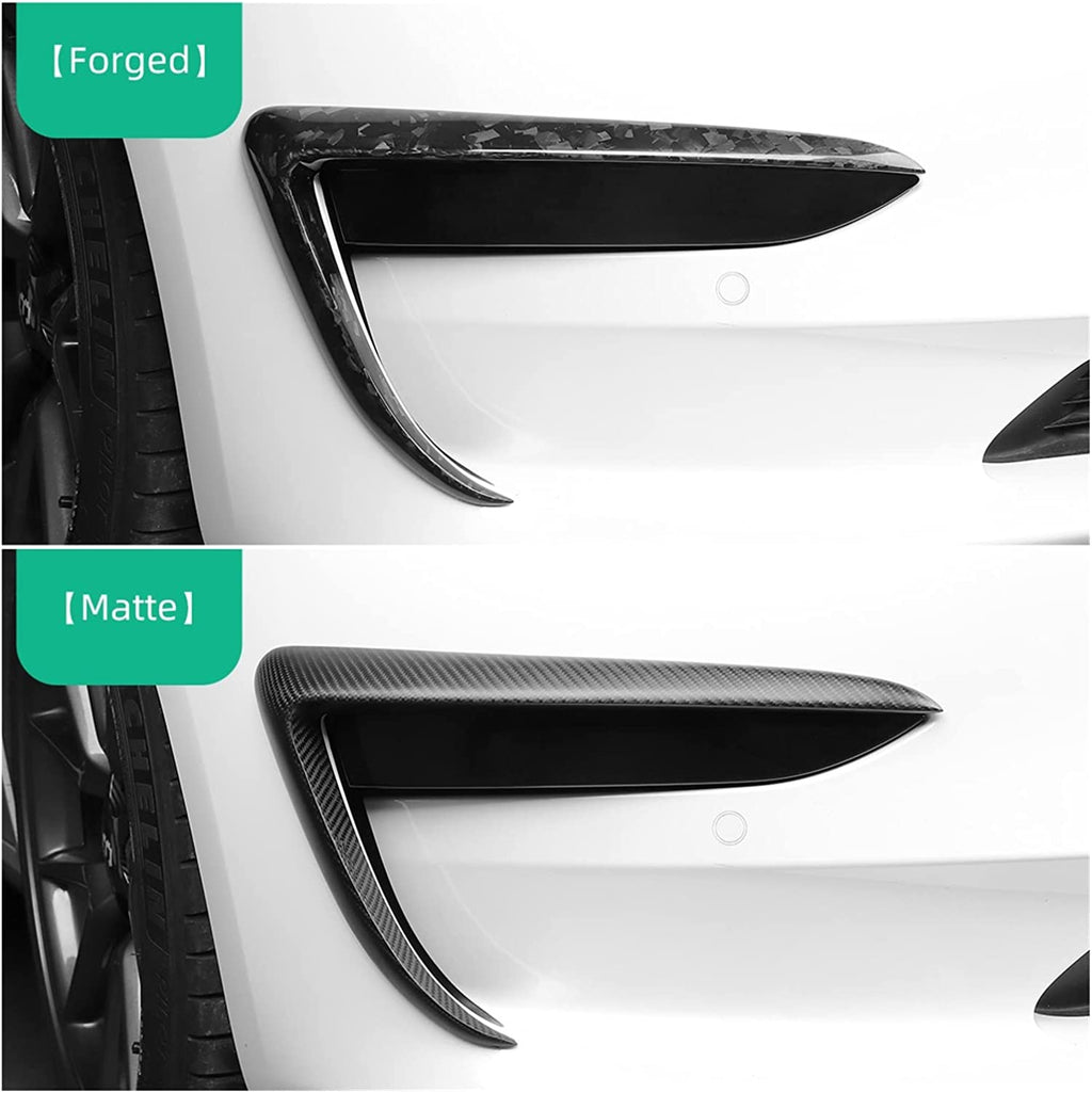 Miroken Tesla Model Y Fog Light Trim - Carbon Fiber Exterior Mods