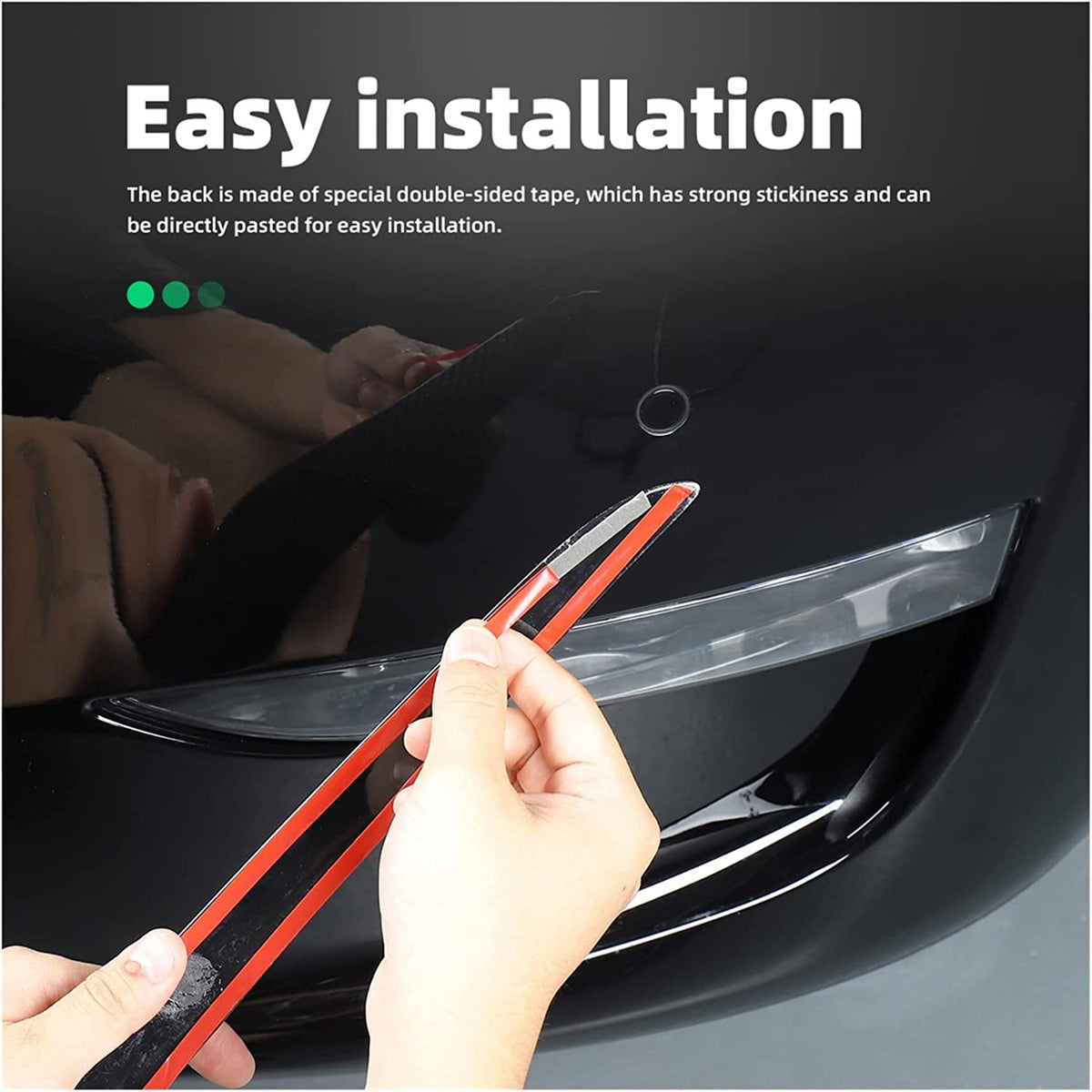 Miroken Tesla Model Y Fog Light Trim - Carbon Fiber Exterior Mods