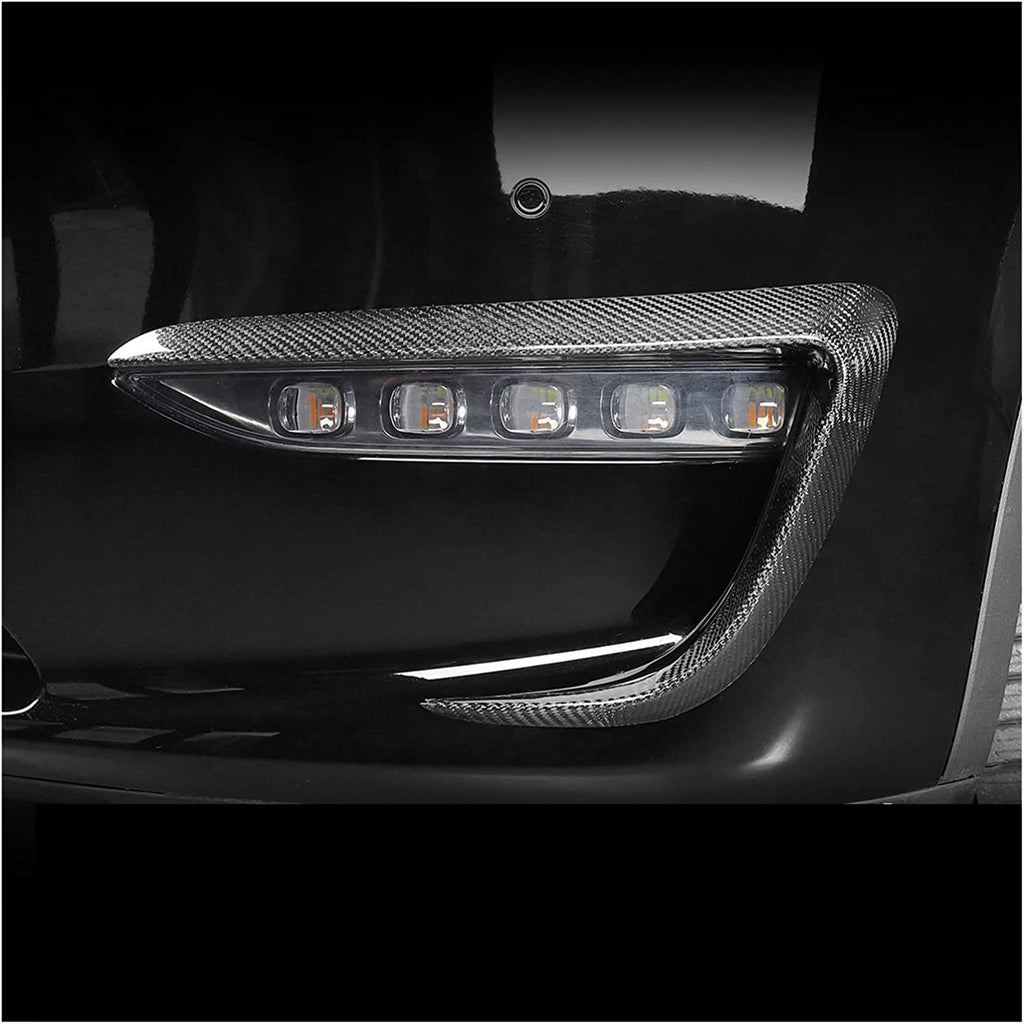 Miroken Tesla Model Y Fog Light Trim - Carbon Fiber Exterior Mods