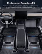 Miroken TPE All Weather Floor Mats for Tesla Model Y & Model 3