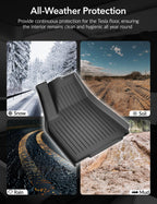 Miroken TPE All Weather Floor Mats for Tesla Model Y & Model 3