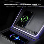Miroken Wireless Charging Smart Button with Ambient Light for Model 3 Highland / Y Juniper