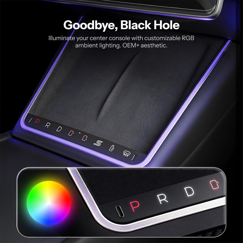 Miroken Wireless Charging Smart Button with Ambient Light for Model 3 Highland / Y Juniper